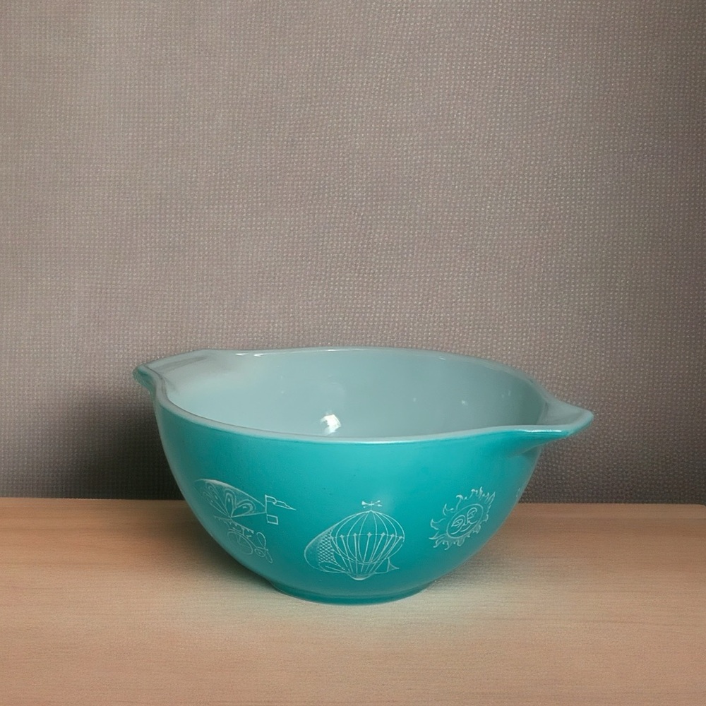 Rare Vintage 1950’s Pyrex Hot Air Balloon Cinderella Bowl 1 1/2 Pint #441